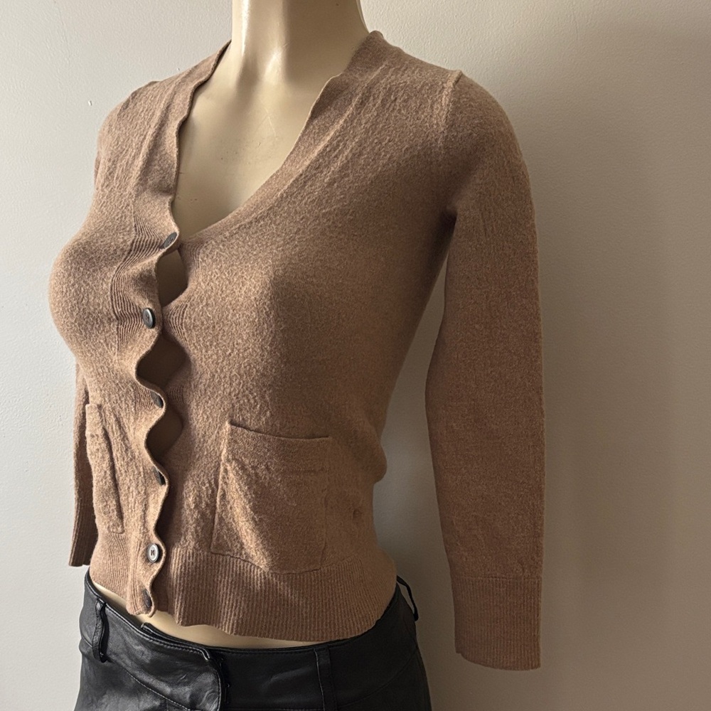 J. Crew Elegant Tan Women's Cardigan size S - Picture 3 of 6